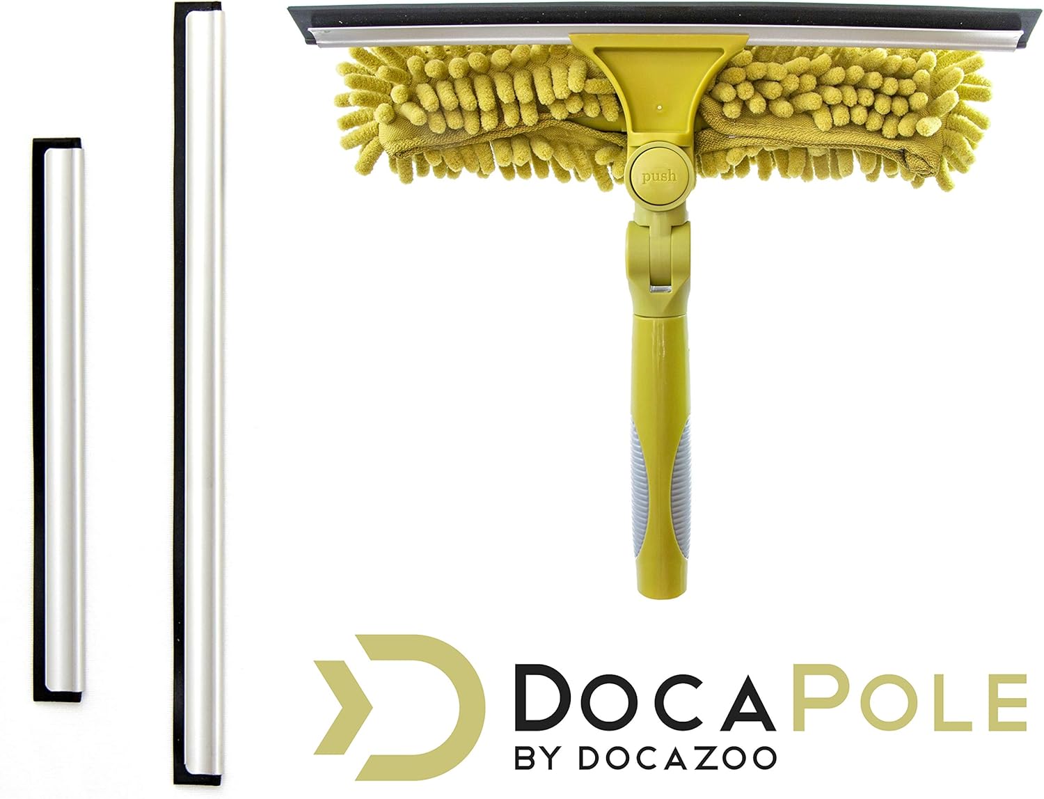 DOCA Telescoping Pole Window Washing Kit Power Tool for Cleaning Windows Squeegee Dual-Plane Extendable