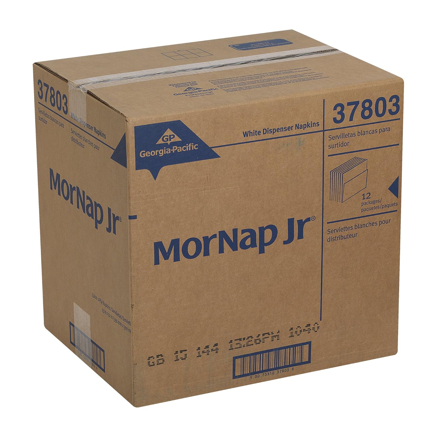 Dixie Full-Fold 1-Ply Dispenser Paper Napkin Refills By Georgia-Pacific White 7200 Count