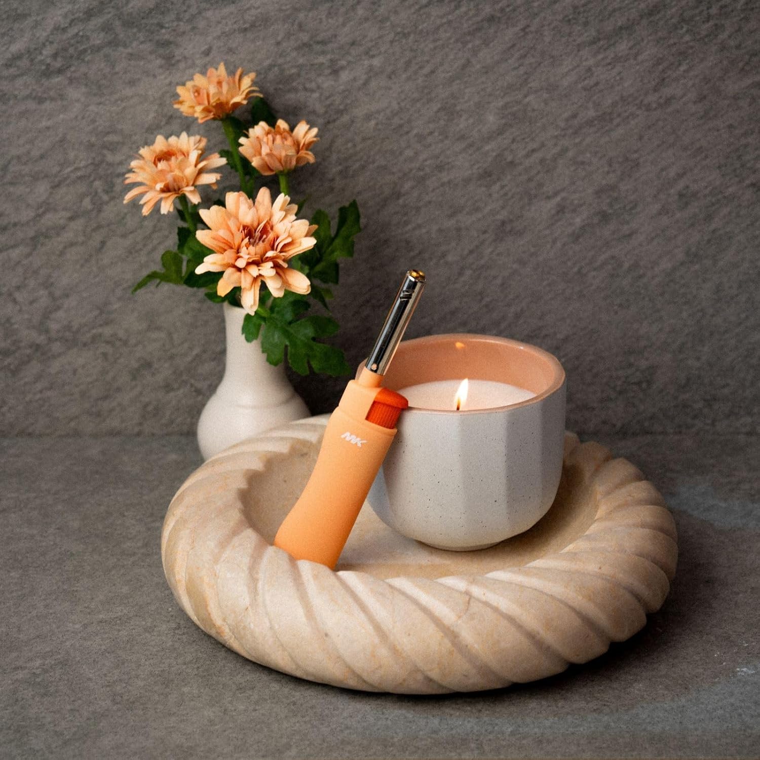 5-Piece Pastel-Color Candle Lighter Wind-Resistant Refillable for BBQ Camping