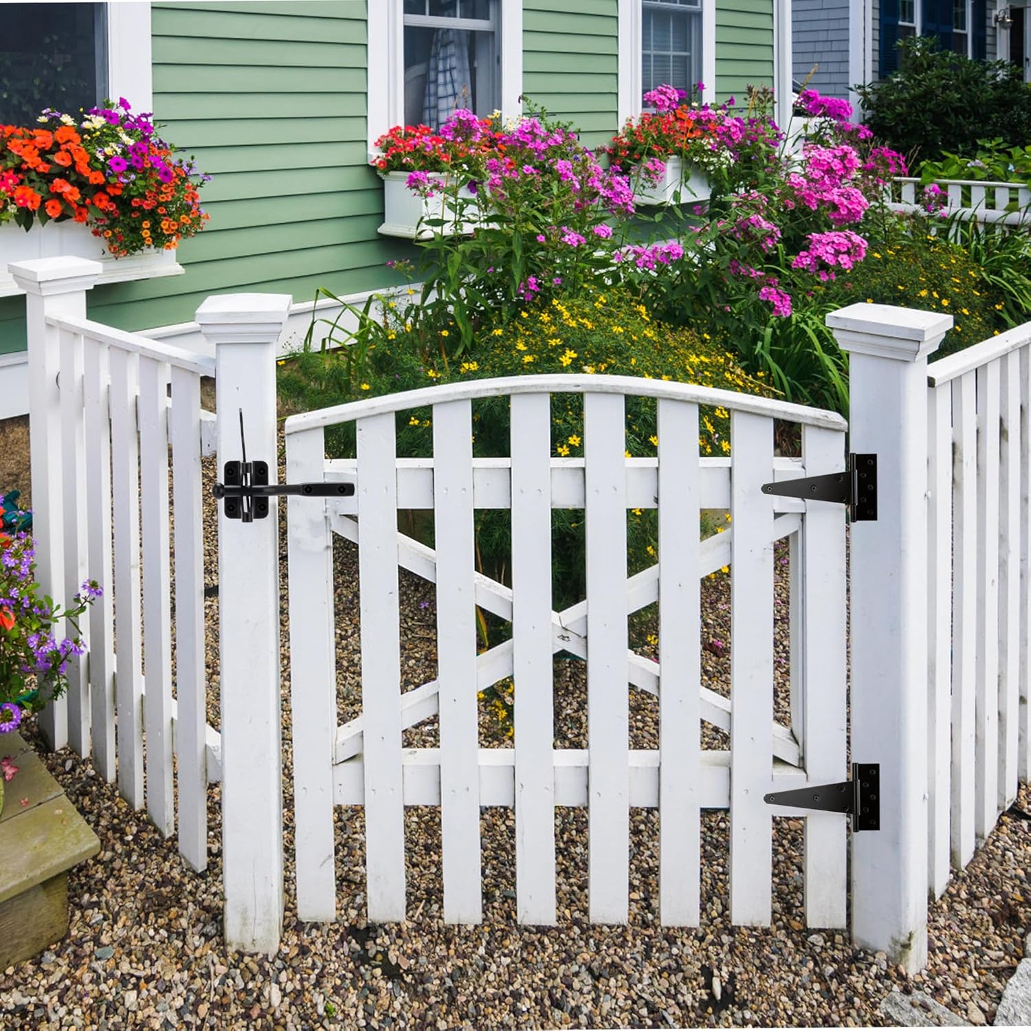 Durable 10-Inch T-Strap Shed Door Hinges Set for Outdoor Use